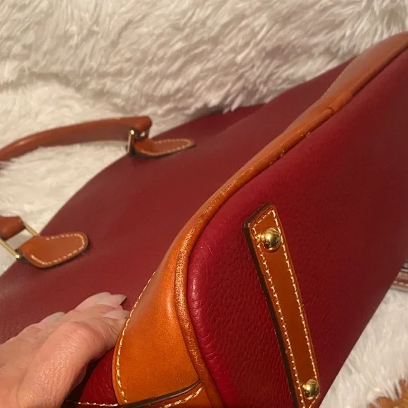 Dooney & Bourke Burgundy and Brownish Satchel - Picture 6 of 9